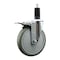 Service Caster 6'' Gray Poly Swivel 1-1/4'' Expanding Stem Caster Total Lock Brake SCC-EXTTL20S614-PPUB-114 - alternate 1